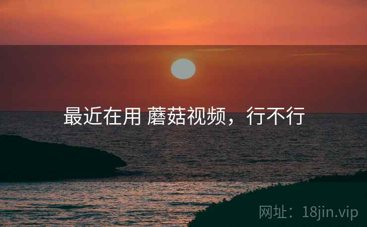 最近在用 蘑菇视频，行不行